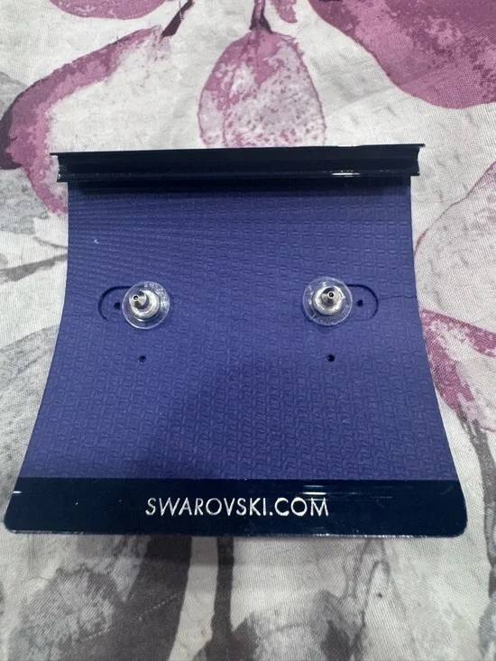 Swarovski Pink Crystal Tear & Pearl Drop Earrings - Picture 3 of 3